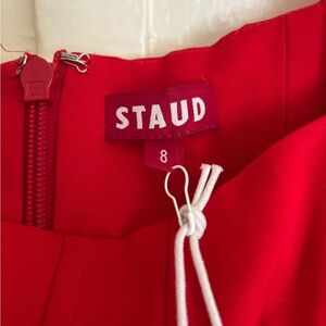 STAUD Poinsettia Landscape Mini Dress